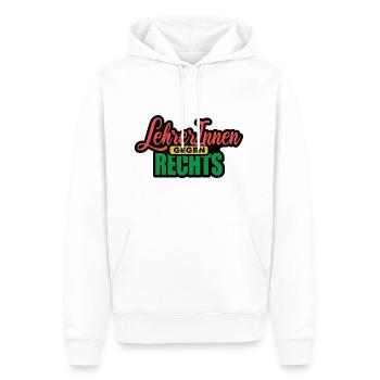 LehrerInnen gegen rechts Gegen Rechts, gegen Hetze - Männer Premium Bio Hoodie - Weiß - Vorne - Nico (187cm)
