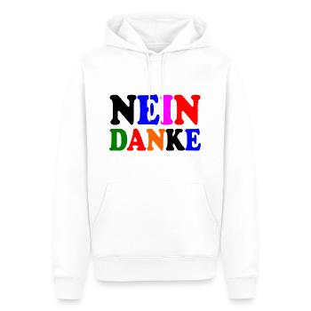 Nein danke - Männer Premium Bio Hoodie - Weiß - Vorne - Nico (187cm)