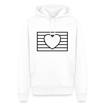 Abstrakte LGBTQ Regenbogenfahne - Männer Premium Bio Hoodie - Weiß - Vorne - Nico (187cm)