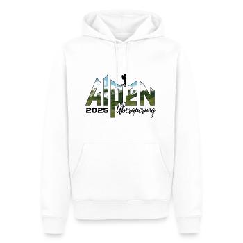 Alpenüberquerung Alpen Überquerung 2025 Wandern - Männer Premium Bio Hoodie - Weiß - Vorne - Nico (187cm)