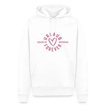 Urlaub Forever - 2025 bin ich Rentnerin - Männer Premium Bio Hoodie - Weiß - Vorne - Nico (187cm)