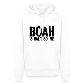 Boah is halt so, ne - Satire - Männer Premium Bio Hoodie - Weiß - Vorne - Nico (187cm)