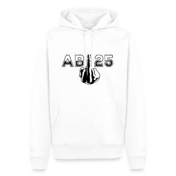 Abi 25 - Stinkefinger - Abitur - Geschenk - Männer Premium Bio Hoodie - Weiß - Vorne - Nico (187cm)