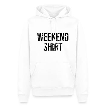 Wochenende - Männer Premium Bio Hoodie - Weiß - Vorne - Nico (187cm)