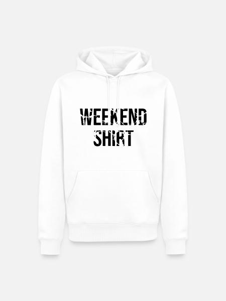 Wochenende - Männer Premium Bio Hoodie - Weiß