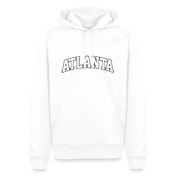 Atlanta-Logo: College-Design mit urbanem Stil - Männer Premium Bio Hoodie - Weiß - Vorne - Nico (187cm)