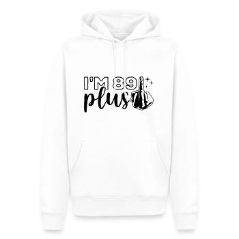 I'm 89 plus 1, middle finger 90th birthday - Men’s Premium Organic Hoodie - white - Front - Nico (187cm)