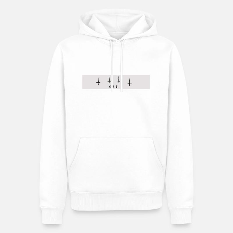 666 - Männer Premium Bio Hoodie - Weiß