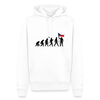 Tschechien - Evolution - Flagge - Nation - Männer Premium Bio Hoodie - Weiß - Vorne - Nico (187cm)