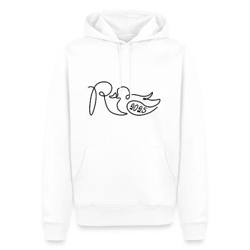 Rente Ente 2025 - Ruhestand - Pension Rentnerin - Männer Premium Bio Hoodie - Weiß - Vorne - Nico (187cm)