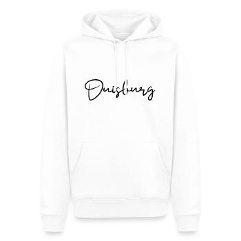 Duisburg - Männer Premium Bio Hoodie - Weiß - Vorne - Nico (187cm)