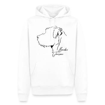 Border Terrier Profil Chiens Chien Wilsigns - Sweat à capuche Premium bio Homme - blanc - Devant - Nico (187cm)