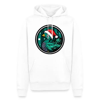Pfau Vogel Weihnachten Tier - Männer Premium Bio Hoodie - Weiß - Vorne - Nico (187cm)