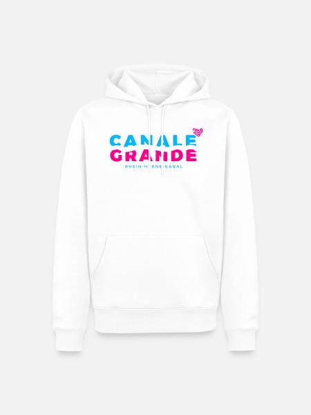 canale grande - Männer Premium Bio Hoodie - Weiß