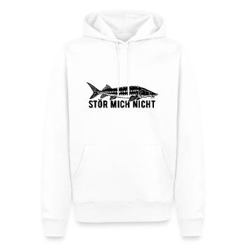 Stör mich nicht - Hausen - Angler Spruch - Geschen - Männer Premium Bio Hoodie - Weiß - Vorne - Nico (187cm)