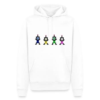 AlienMaxerl - Männer Premium Bio Hoodie - Weiß - Vorne - Nico (187cm)