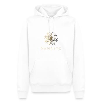 Mandala Yoga Design Namaste - Sweat à capuche Premium bio Homme - blanc - Devant - Nico (187cm)