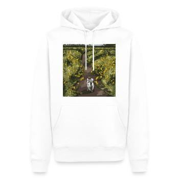 Dog running in a field - Men’s Premium Organic Hoodie - white - Front - Nico (187cm)
