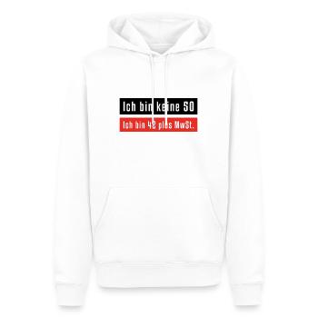 Ich bin keine 50 - Männer Premium Bio Hoodie - Weiß - Vorne - Nico (187cm)