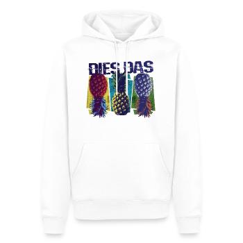 Dies das Ananas Pineapple Frucht Retro Spruch - Männer Premium Bio Hoodie - Weiß - Vorne - Nico (187cm)