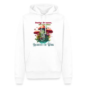 Architect engineer at work funny illustration - Men’s Premium Organic Hoodie - white - Front - Nico (187cm)