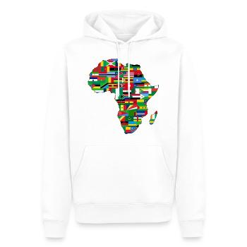 AFRIKA KONTINENT T-SHIRT - Männer Premium Bio Hoodie - Weiß - Vorne - Nico (187cm)