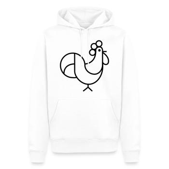 Huhn - Männer Premium Bio Hoodie - Weiß - Vorne - Nico (187cm)