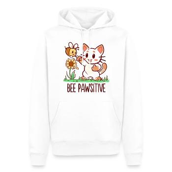 Bee Pawsitive - Sweat à capuche Premium bio Homme - blanc - Devant - Nico (187cm)