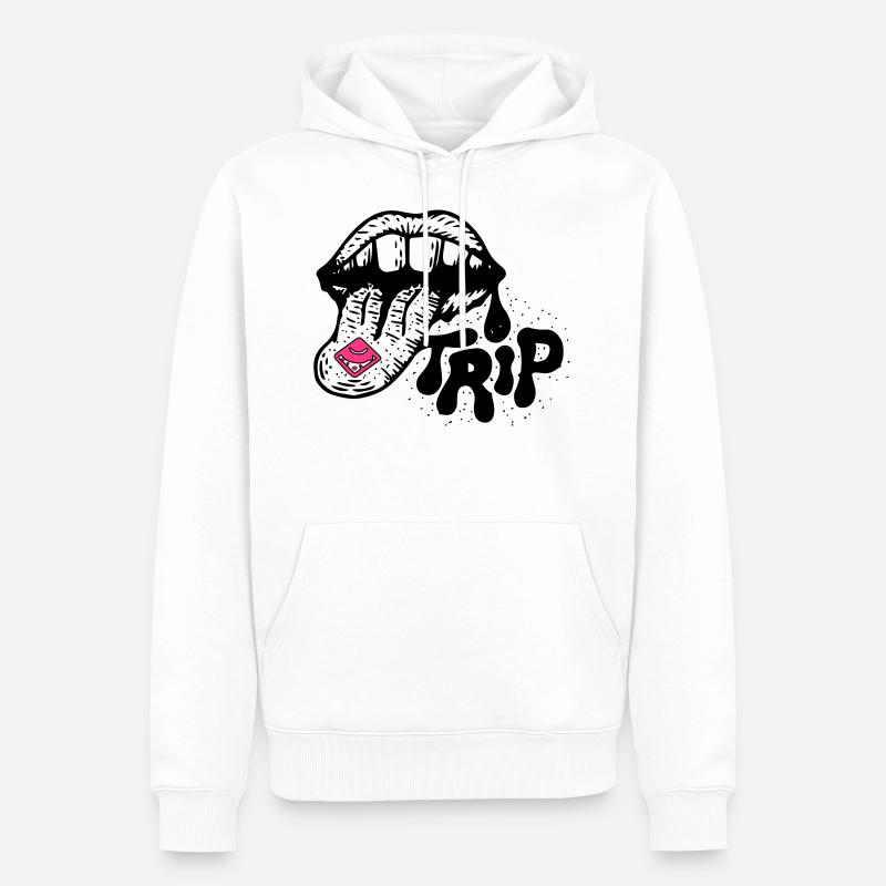 Ecstasy Trip - Männer Premium Bio Hoodie - Weiß