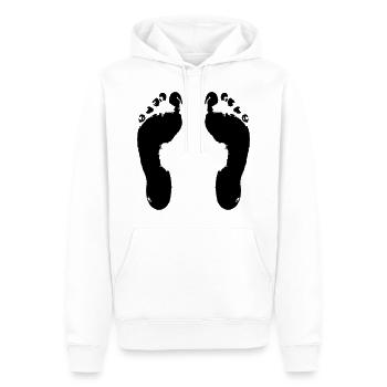 Fussabdrücke - Männer Premium Bio Hoodie - Weiß - Vorne - Nico (187cm)