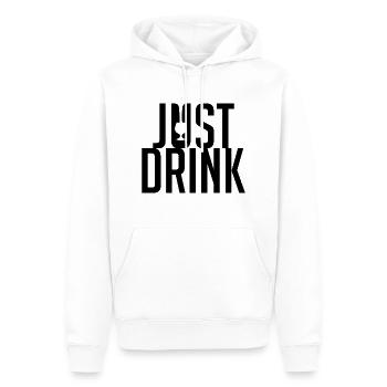 alcool boisson ivre cadeau idée noir - Sweat à capuche Premium bio Homme - blanc - Devant - Nico (187cm)