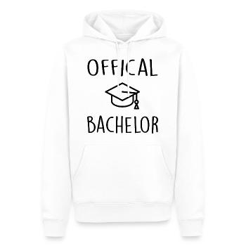 baccalauréat officiel, étudiant - Sweat à capuche Premium bio Homme - blanc - Devant - Nico (187cm)