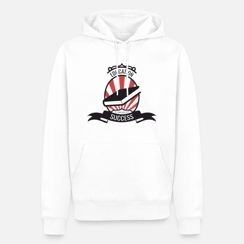 Student Education Knowledge Cool Gift - Men’s Premium Organic Hoodie - white