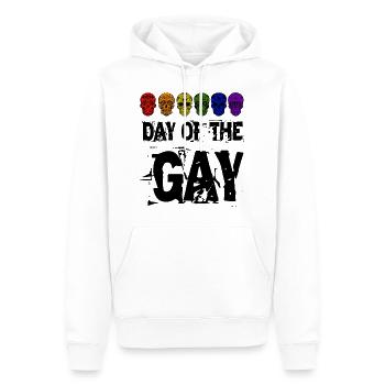 Day of the Gay LGBT Sugar Skull Gay Pride - Männer Premium Bio Hoodie - Weiß - Vorne - Nico (187cm)