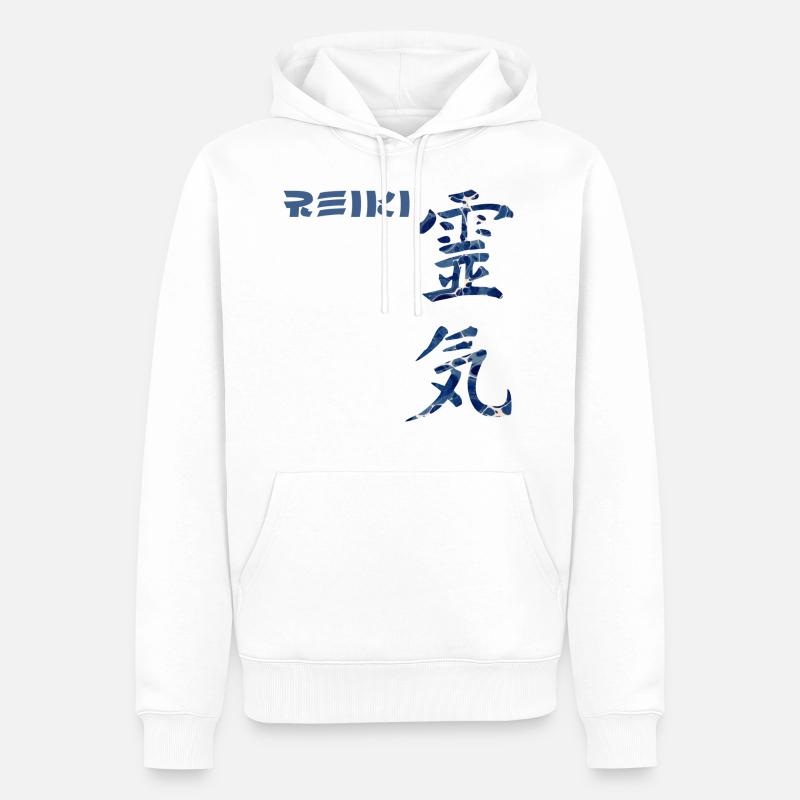 reiki japanisch e 12 - Männer Premium Bio Hoodie - Weiß