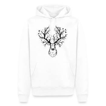 Fantasy deer - Men’s Premium Organic Hoodie - white - Front - Nico (187cm)