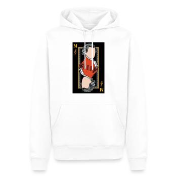 Mozart Spielkarte Musik Note Schwarz Cool Geschenk - Männer Premium Bio Hoodie - Weiß - Vorne - Nico (187cm)