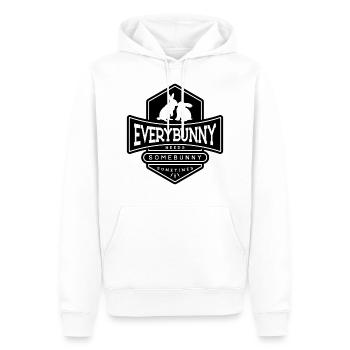 Jeder Hase braucht einen Hasen kuscheln Schwarz - Männer Premium Bio Hoodie - Weiß - Vorne - Nico (187cm)