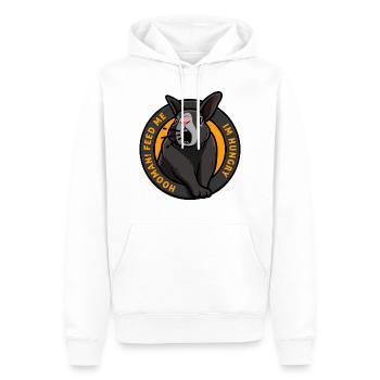 Un lapin affamé a besoin de nourriture Nourris-moi drôle - Sweat à capuche Premium bio Homme - blanc - Devant - Nico (187cm)