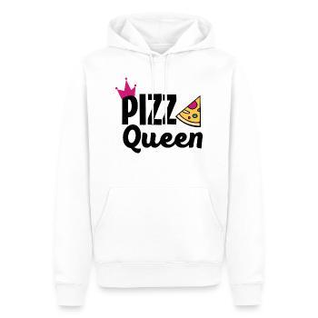 Pizza Queen Frauen Cooles Geschenk für Frauen - Männer Premium Bio Hoodie - Weiß - Vorne - Nico (187cm)