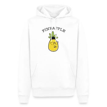 Ananas Obst Brille Figur Lustiges Geschenk - Männer Premium Bio Hoodie - Weiß - Vorne - Nico (187cm)