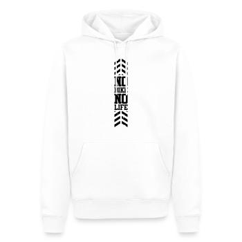 Pas de moto Pas de vie route noir cadeau - Sweat à capuche Premium bio Homme - blanc - Devant - Nico (187cm)