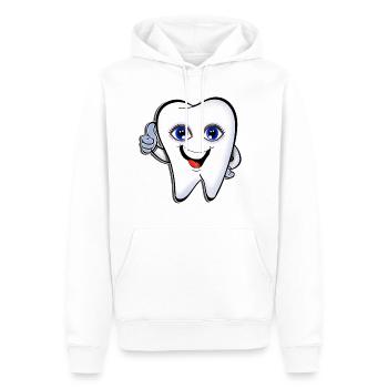 Dentist tooth - Men’s Premium Organic Hoodie - white - Front - Nico (187cm)