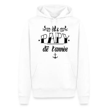 Elu papy de l'année - Sweat à capuche Premium bio Homme - blanc - Devant - Nico (187cm)