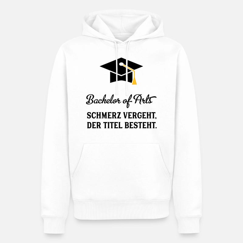 bachelorofarts - Männer Premium Bio Hoodie - Weiß