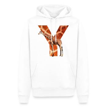 girafe y - Sweat à capuche Premium bio Homme - blanc - Devant - Nico (187cm)