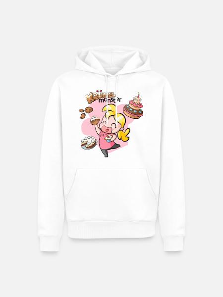 Kruemelmonster - Männer Premium Bio Hoodie - Weiß