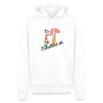 Ça dégénère quand même - Sweat à capuche Premium bio Homme - blanc - Devant - Nico (187cm)
