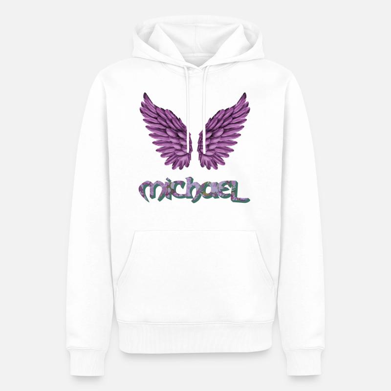 archange michael e 230 - Sweat à capuche Premium bio Homme - blanc