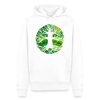Yggdrasil von Svehen - Männer Premium Bio Hoodie - Weiß - Vorne - Nico (187cm)